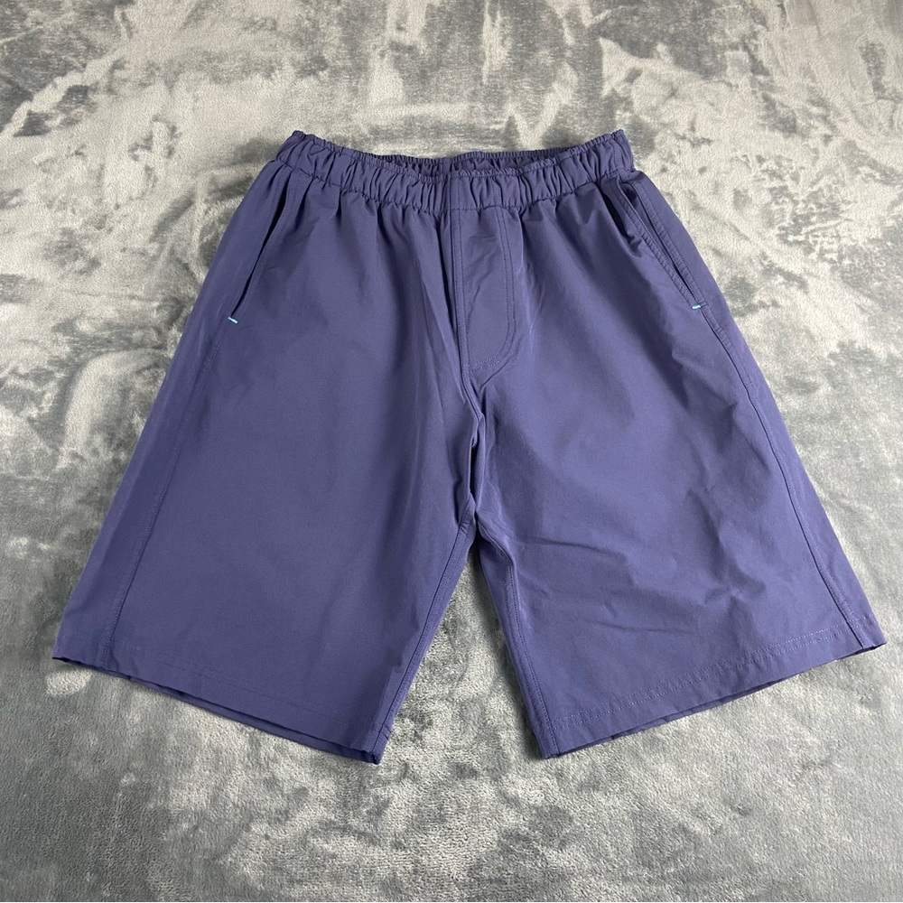 Myles Shorts Mens Medium Navy Make Moves Running Gym Train Lift Stretch Long